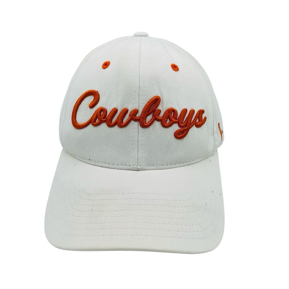 Zephyr Hats Oklahoma State Cowboys OSU Script White Large Hat- Pistol Pete ￼